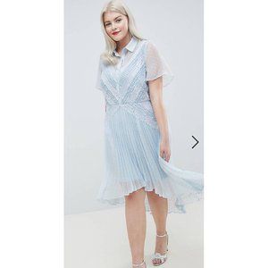 ASOS DESIGN Curve shirt dress in dobby lace